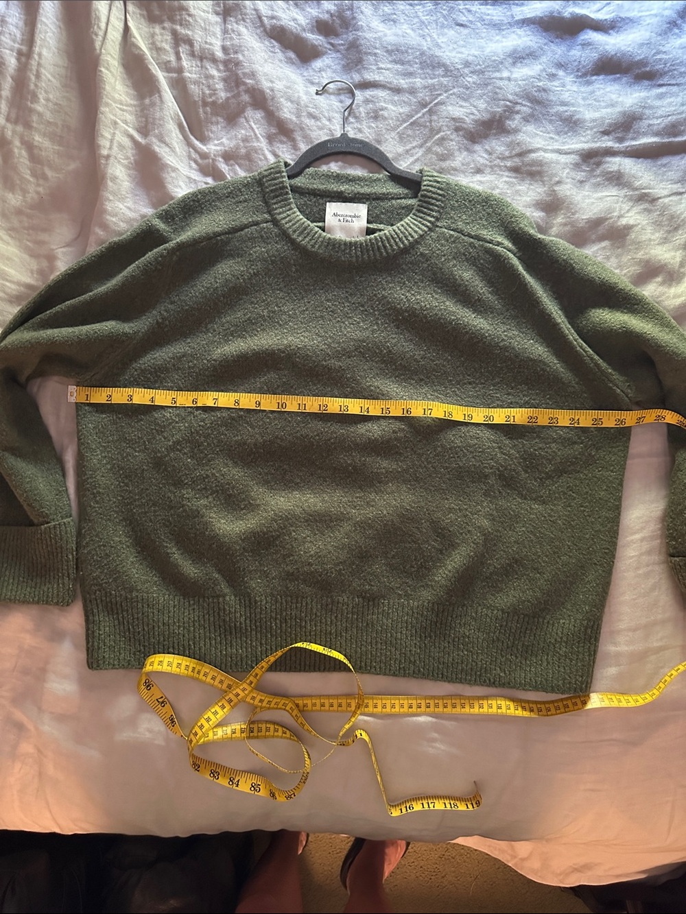 Abercrombie & Fitch Olive Green Crewneck Sweater